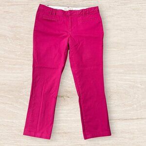 BANANA REPUBLIC Martin Fit Fushia Bright Pink Trousers Twill Chino Pants 8